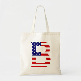Bolsa Tote B Monograma sobreposto no btcnt Flag EUA