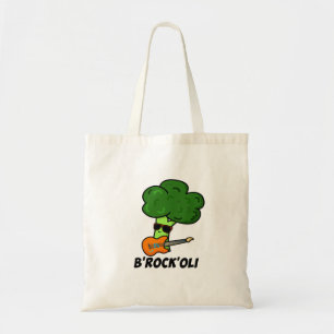 Bolsa Tote B-Rock-Oli Cute Rocker Broccoli Pun
