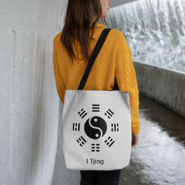 Bolsa Tote Ba Gua, oito trigramas, yin yang personalizável