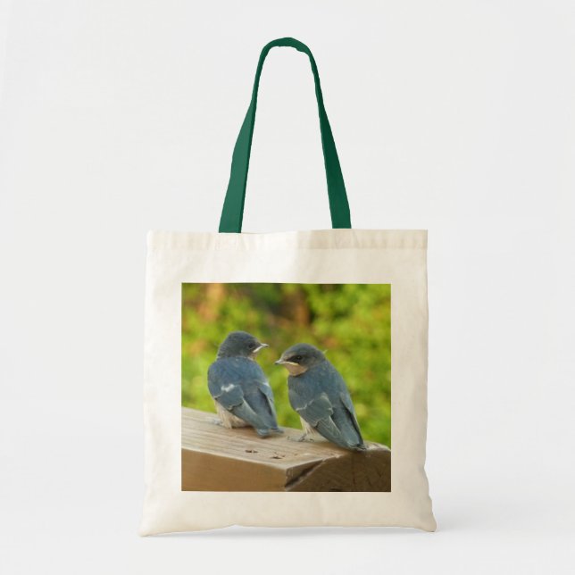 Bolsa Tote Baby Barn Swallow Nature Bird Foto (Frente)