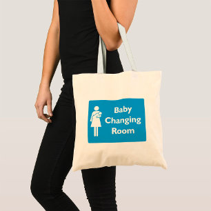 Bolsa Tote Baby Changing Room Sign New Parent Tote Bag