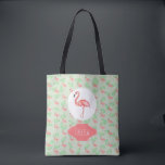 Bolsa Tote Baby Girl Tropical Watercolor Flamingo Name Fralda<br><div class="desc">Este lindo design tropical apresenta uma linda cor-de-água rosa flamingo e um padrão de folhas da selva com espaço para adicionar você ou o nome da sua garota! O perfeito design de verão tropical para qualquer mulher ou adolescente, ou perfeito para uma nova mãe usar como uma bolsa de fralda...</div>