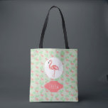 Bolsa Tote Baby Girl Tropical Watercolor Flamingo Name Fralda<br><div class="desc">Este lindo design tropical apresenta uma linda cor-de-água rosa flamingo e um padrão de folhas da selva com espaço para adicionar você ou o nome da sua garota! O perfeito design de verão tropical para qualquer mulher ou adolescente, ou perfeito para uma nova mãe usar como uma bolsa de fralda...</div>