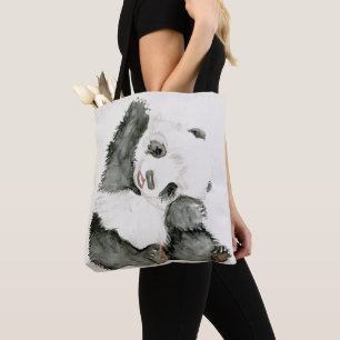 Bolsa Tote Baby Panda Cute e Furry