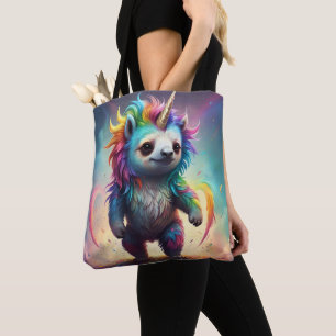 Bolsa Tote Baby Rainbow Unicorn Sloth,