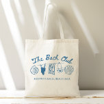 Bolsa Tote Bach club beach seashells bridesmaids gifts custom<br><div class="desc">The Bach Club Seashells and wedding bells coastal bachelorette party favors bridesmaids gifts personalized tote bag, last toast on the coast bridesmaids gifts custom tote bag, bridal shower favors, bridal party favors, hen night favors, personalized shirt bag favors, wedding favors, personalized bachelorette party favors, practical bridesmaids gifts, beach party favors,...</div>
