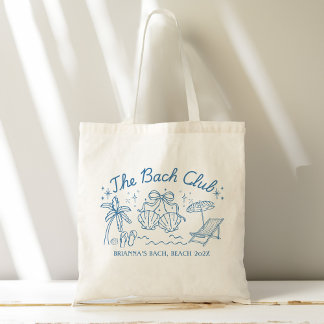 Bolsa Tote Bach club beach seashells bridesmaids gifts custom