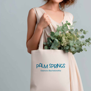 Bolsa Tote Bachelorette Azul Retrominimalista Primaveras