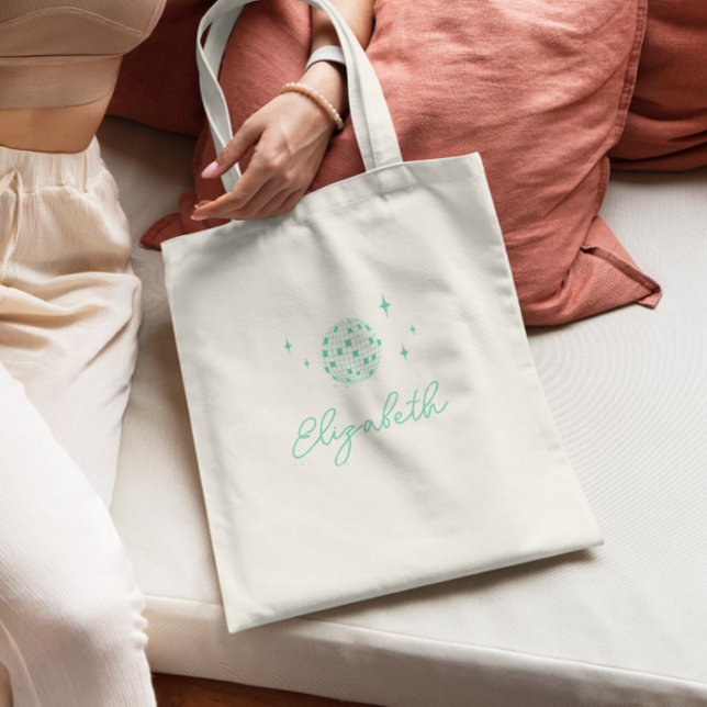 Bolsa Tote Bachelorette de Disco Personalizado (Criador carregado)