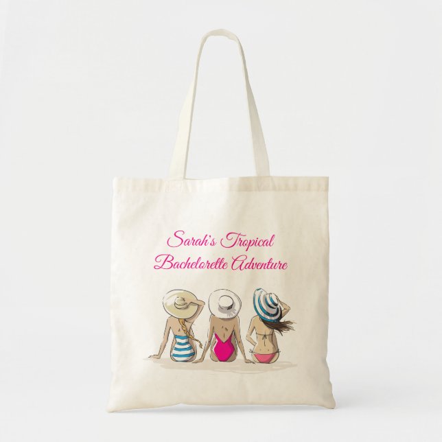 Bolsa Tote Bachelorette Tropical (Frente)
