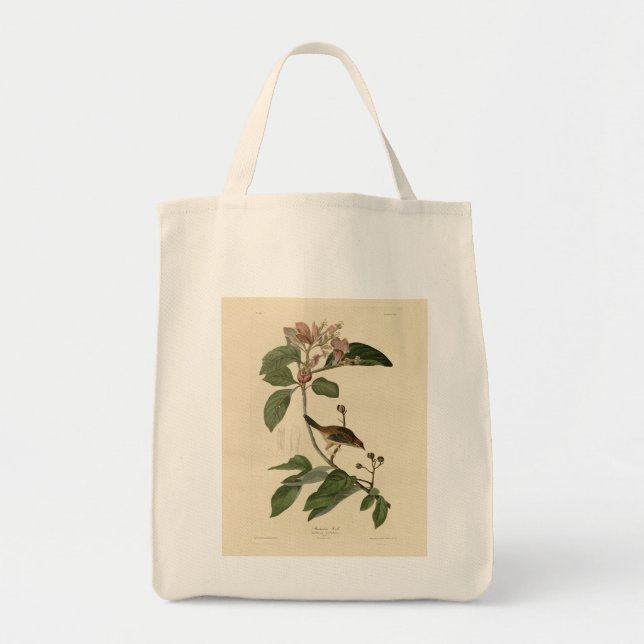 Bolsa Tote Bachman's Finch (Sparrow) Audubon Birds of America (Frente)