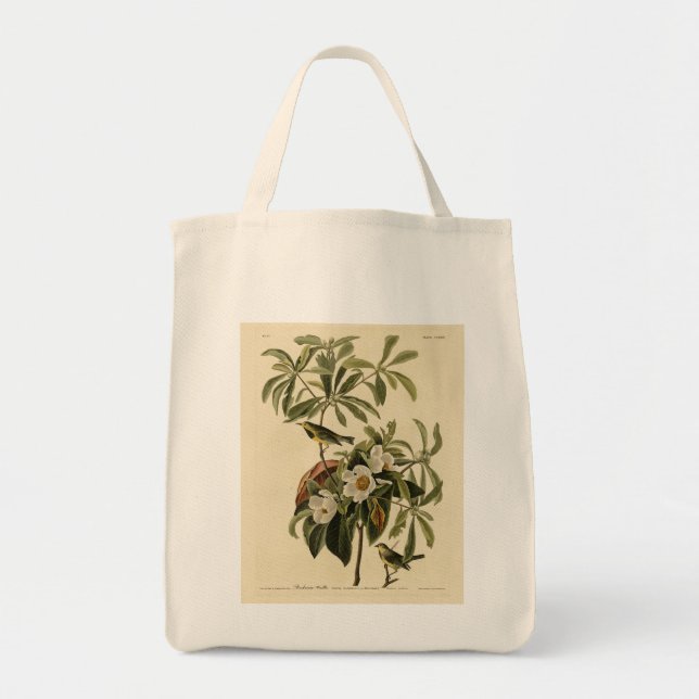 Bolsa Tote Bachman's Warbler, das Aves da América de Audubon (Frente)