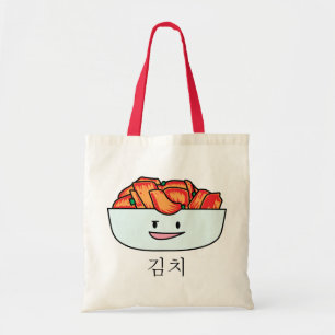 Bolsa Tote Bacia feliz de Kimchi Kimchee - design feliz dos
