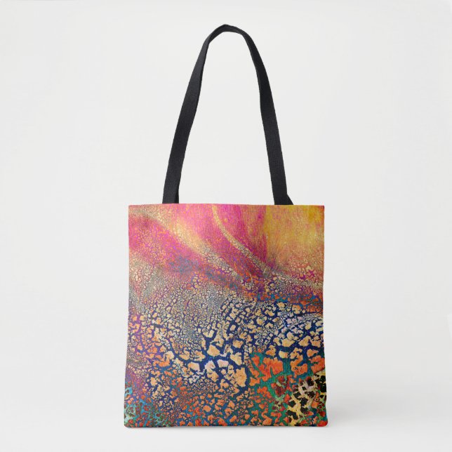 Bolsa Tote backgroun texturizado altamente detalhado com abst (Frente)