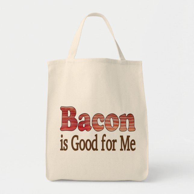 Bolsa Tote Bacon é bom para mim (Frente)