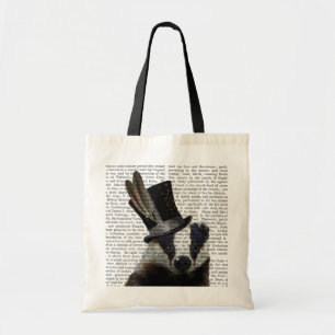 Bolsa Tote Badger Steampunk no Top Hat