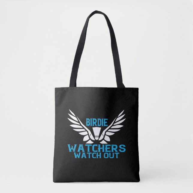 Bolsa Tote Badminton - Observadores de Petiscos, atenção (Frente)