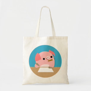 Bolsa Tote Bag "Bloco de Escritor" de Pequeno Cartoon Bonito