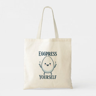 Bolsa Tote Bag Bonita "Eggpress Yourself" Engraçada