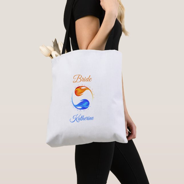 Bolsa Tote Bag da noiva - Flame gêmeo (Close Up)
