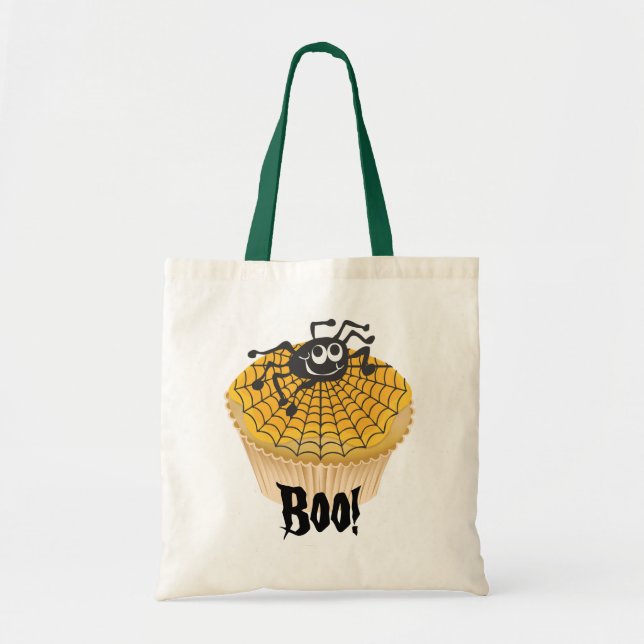 Bolsa Tote Bag de aranha Cupcake bonitinho (Frente)