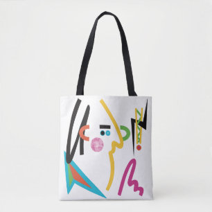 Bolsa Tote Bag de Arte Moderna Abstrato Zapped