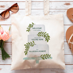 Bolsa Tote Bag de Boas-vindas com Ilustração de Bolo