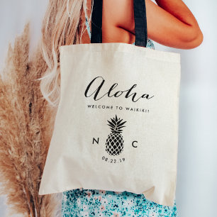 Bolsa Tote Bag de Boas-vindas do Casamento Monograma do ana