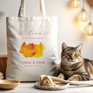 Bolsa Tote Bag de Boas-vindas do Casamento outono Personaliza