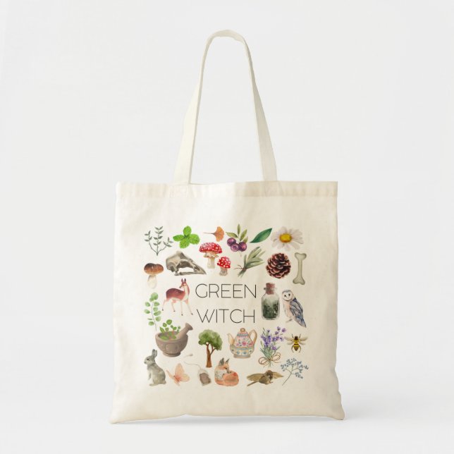 Bolsa Tote Bag de Bruxas Verdes (Frente)