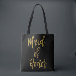 Bolsa Tote Bag de Casamento Dourado da madrinha de casamento<br><div class="desc">A madrinha de casamento Dourada Bag é a bolsa perfeita para o viagem com um casamento.</div>