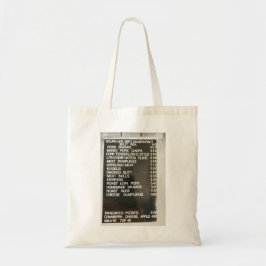 Bolsa Tote Bag de ferramentas B&W do menu de parede da Comida