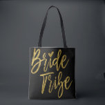 Bolsa Tote Bag de Festa de casamento Negra e Dourada Tribo<br><div class="desc">Tribo Dourada e Festa de casamento Negra é o saco de casamento perfeito para viagem com um casamento de destino.</div>
