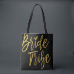 Bolsa Tote Bag de Festa de casamento Negra e Dourada Tribo<br><div class="desc">Tribo Dourada e Festa de casamento Negra é o saco de casamento perfeito para viagem com um casamento de destino.</div>
