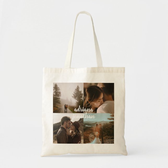 Bolsa Tote Bag de Fotografias de Casais Personalizados (Frente)