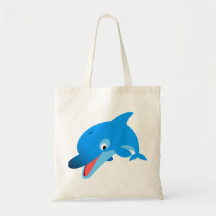 Bolsa Tote Bag de golfinho de cartoon de salto bonito