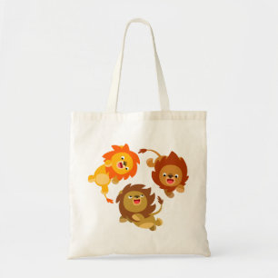 Bolsa Tote Bag de Leões de Cartoon sem Peso