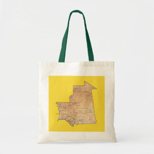 Bolsa Tote Bag de Mapa da Mauritânia