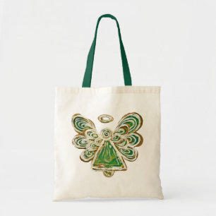Bolsa Tote Bag de Natal do Angel Green Guardian