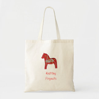 Bolsa Tote Bag de Projetos de tricô