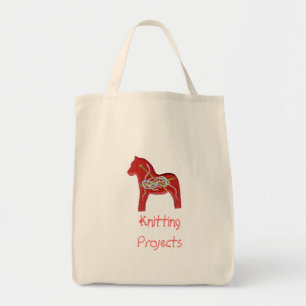 Bolsa Tote Bag de Projetos de tricô