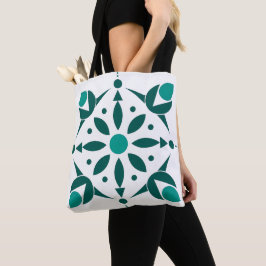 Bolsa Tote Bag de Simetria Botânica Emerald