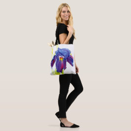 Bolsa Tote Bag de Toalha de Aquarela em Púrpura