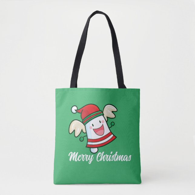 Bolsa Tote Bag de Toalhas de Natal Cute Personalizável (Frente)