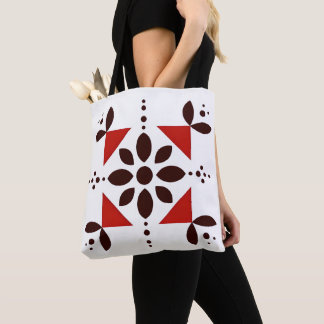 Bolsa Tote Bag de Toques de Burst Petal Crimson