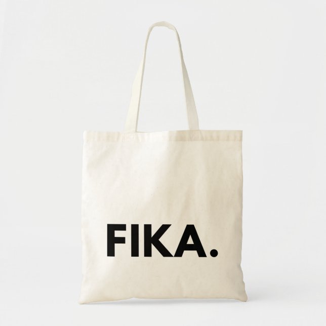 Bolsa Tote Bag de Toques Negrito FIKA (Frente)