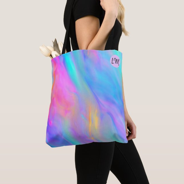 Bolsa Tote Bag de Tota Personalizada do Neon Flow (Close Up)