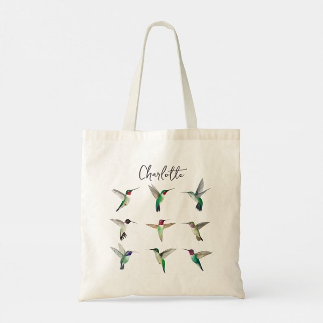 Bolsa Tote Bag de Tote de Hummingbird Norte-Americano Persona (Verso)
