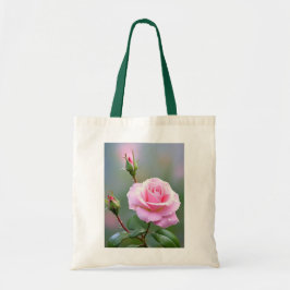 Bolsa Tote Bag de Tote de Imagem de Rosa Elegante