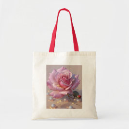 Bolsa Tote Bag de Tote de Imagem de Rosa Elegante